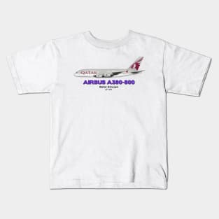 Airbus A380-800 - Qatar Airways Kids T-Shirt